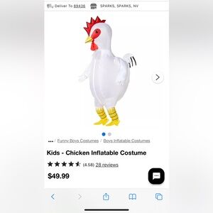Kids Inflatable Chicken Costume